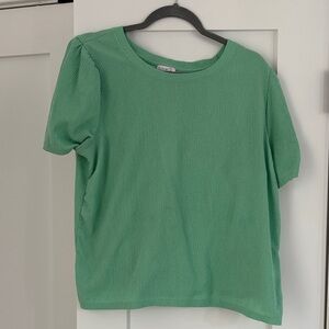 Olivia Sky Mint Textured Tee